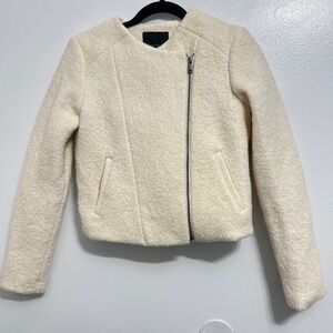Banana Republic Cream Teddy Jacket Sz 6